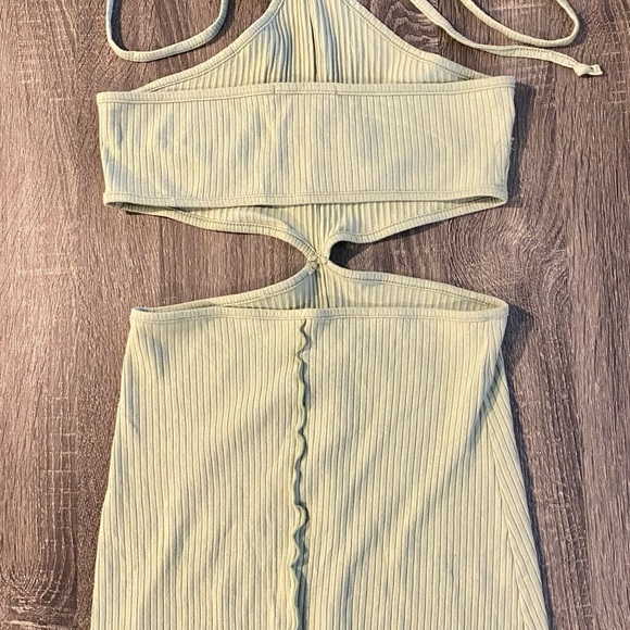 Sexy green Mini Dress boutique Junior large nwot club vacation never worn new - Picture 6 of 9